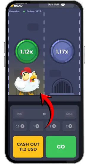 Move the chicken forward